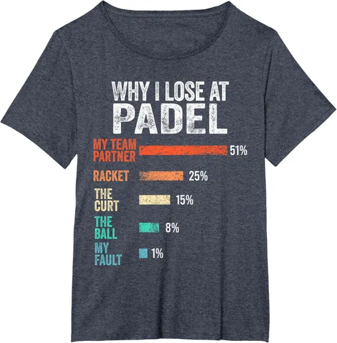 Vista 39 de Why I Lose at Padel Funny Game Padel Hombres Mujeres Camiseta de Padel