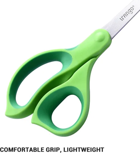 Vista 3 de LIVINGO Tijeras para zurdos multiusos, paquete de 3 tijeras afiladas de acero inoxidable de 8.5 pulgadas para adultos, para escuela, oficina, hogar
