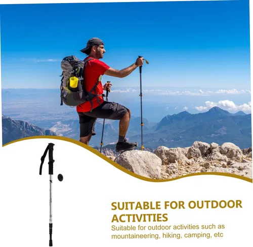 Vista 7 de VICASKY Outdoor Gear Essential - Bastones de senderismo plegables con aleación de aluminio, antigolpes y agarre mejorado para senderismo y senderismo