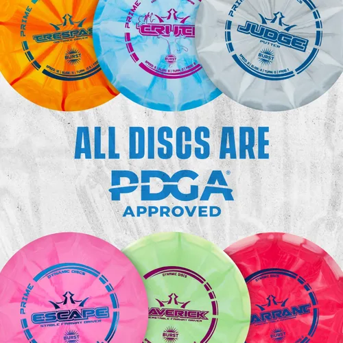 Vista 5 de D·D Dynamic Discs - Juego de 3 discos de golf Prime Burst Incluye putter, de rango medio, controlador, mini marcador 170-176g Accesorios