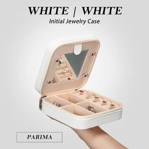 Vista 2 de Parima Joyero de viaje para mujeres y niñas, joyero con inicial H Joyero grande Joyero de viaje para mujer Joyero de viaje Regalos de viaje