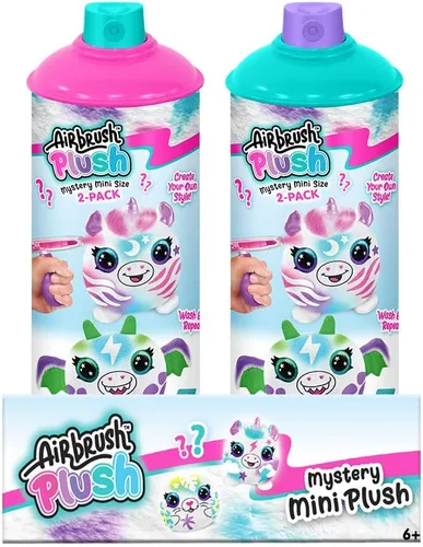 Vista 2 de Canal Toys Personaliza el paquete de 2 mini misterios de peluche de aerógrafo. ¿Qué 2 peluches obtendrás? Decora, lava, repite. Personaliza tus