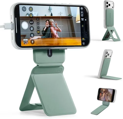 Vista 23 de MOFT MOVAS - Billetera con trípode para teléfono, 3 en 1, soporte magnético compatible con NFC, soporte para tarjetas ajustable de cuero vegano