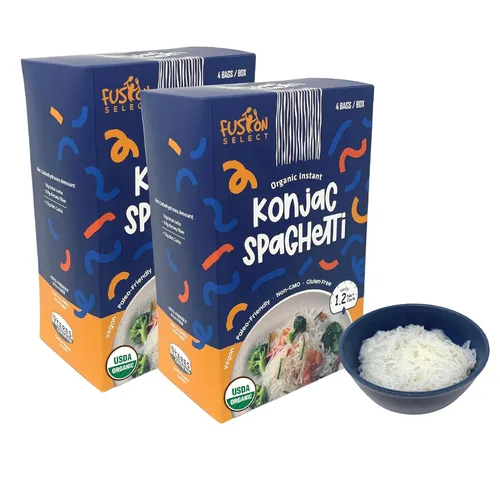 Vista 7 de Fusion Select Konjac Noodles Shirataki - Sustituto a base de plantas de pelo de ángel Shirataki, pasta de dieta saludable, rica en fibra, vegano