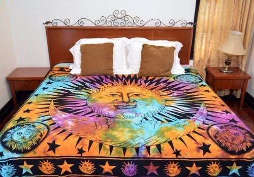 Vista 4 de Vedant Designs Funda de edredón exclusiva Ying Yang Tie Dye Mandala Doona funda de edredón de algodón indio Funda de edredón urbana funda de edredón