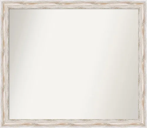 Vista 326 de Amanti Art Espejo personalizado, espejo de baño estrecho Alexandria White Wash, espejo de pared o espejo de tocador de baño sobre el fregadero