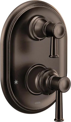 Vista 6 de Moen UT3322BN Belfield M-CORE Serie 3 - Moldura de ducha con 2 manijas con válvula de transferencia integrada, requiere válvula, níquel cepillado