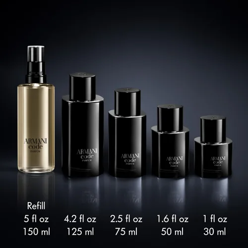 Vista 4 de Armani Beauty – Code – Parfum – Cologne for Men – Fresh & Aromatic Men’s Fragrance – Bergamot, Clary Sage, Tonka Bean Notes