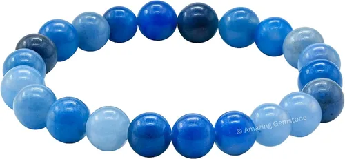 Vista 830 de Amazing Gemstone Crystal Bracelet for Women Men's Gifts - Protection Healing Crystal Bracelet - 8mm Gemstone Beaded Stretchable Bracelet Pulseras