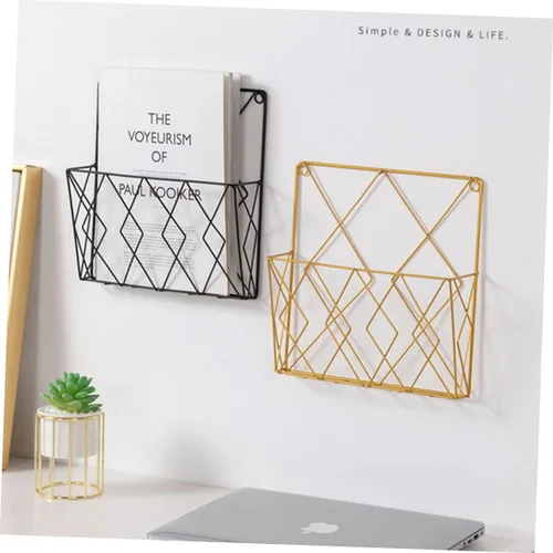 Vista 3 de IMIKEYA Estante de libros montado en la pared para apuestas