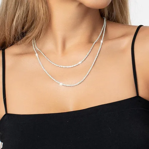 Vista 2 de Layered Necklaces for Women 14K Real GoldSilver Plated Dainty Bar Twist Rope Mirror Bead Layering Chain Choker Necklaces Gold Jewelry for Women
