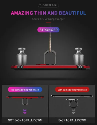 Vista 8 de Funda de grado militar para Motorola Moto Z4, Moto Z4 Play Case 360 Metal giratorio anillo soporte soporte magnético para coche Armadura resistente