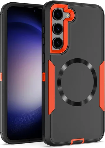 Vista 18 de Funda diseñada para Samsung Galaxy S22 Ultra, magnética, protección contra caídas de servicio pesado, protección de doble capa, compatible