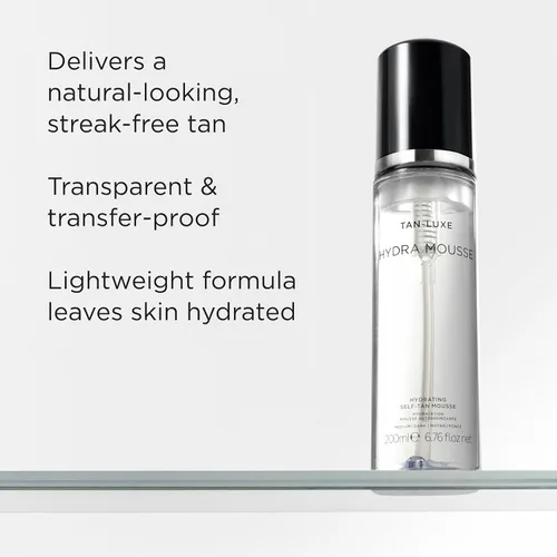Vista 4 de TAN-LUXE Hydra-Mousse - Mousse autobronceador hidratante, 6.8 fl oz, libre de crueldad y toxinas