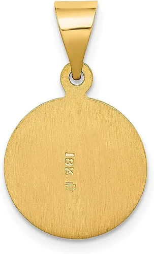 Vista 4 de ICE CARATS Collar con colgante de medalla de San Judas Tadeo San Judas Tadeo de oro amarillo de 18 quilates, joyería fina religiosa para mujer