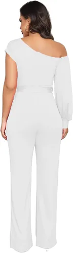 Vista 130 de DeftSharp Overol largo y elegante para mujer, sexy, para cóctel, fiesta, club, casual, para trabajo