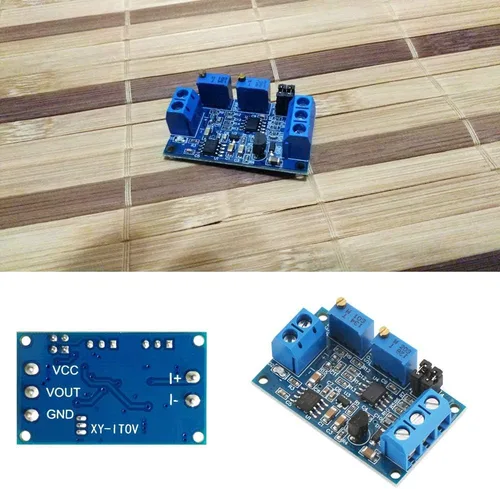 Vista 6 de Ximimark Módulo convertidor de corriente a voltaje 0/4-20mA a 0-3.3V 0-5V 0-10V Transmisor de voltaje Conversión de señal Placa de acondicionamiento