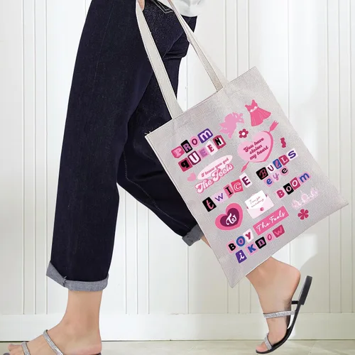 Vista 4 de K-Pop Group Tote Bag Cantante Fans Regalos Música Miembros del grupo Bandolera Singer Tour Mercancía