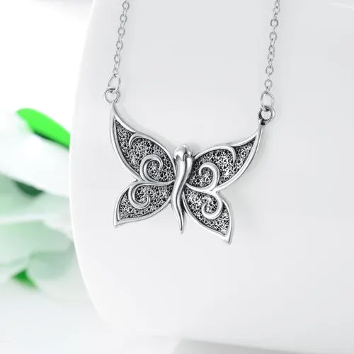 Vista 2 de Collar de cuerno italiano de plata de ley 925 con dije de cuerno italiano, amuleto de protección de buena suerte, joyería para mujeres y hombres