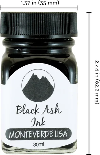 Vista 3 de Monteverde USA Tinta con Tecnología ITF, 30 ml Negro Ceniza (G309BA)