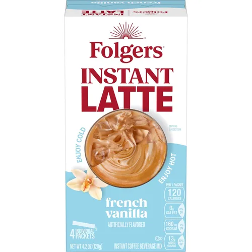 Vista 14 de Folgers Café instantáneo con sabor a vainilla francesa, 16 onzas (paquete de 6)
