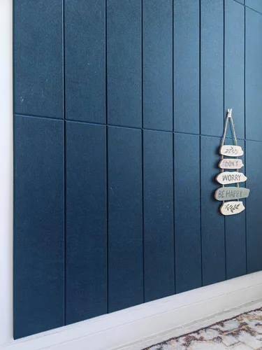 Vista 27 de Paneles acústicos cuadrados de 11.18 pulgadas, paquete de 12 paneles de pared que absorben el sonido, azulejos decorativos de fieltro insonorizados