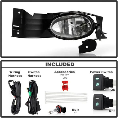 Vista 2 de ACANII - Para Honda Accord Coupe 2008-2010 luces antiniebla con conjunto de interruptor lado del conductor y del pasajero