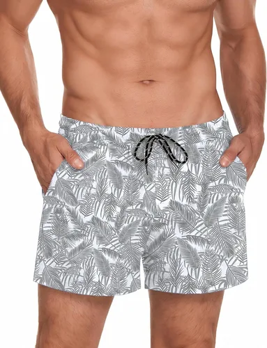 Vista 21 de COOFANDY Men's Swim Trunks Quick Dry Board Shorts Swimwear Bathing Suit Un negro