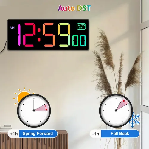 Vista 5 de Soobest - Reloj de pared digital con temporizador de cuenta regresiva remoto, temporizador eléctrico de segundos para gimnasio, sala de estar