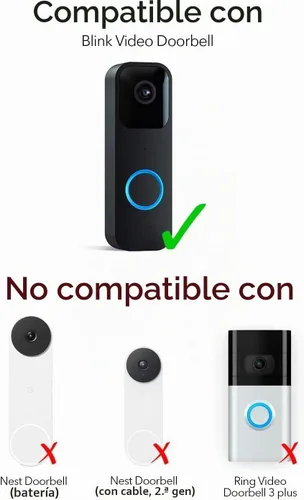 Vista 5 de Wasserstein Timbre de timbre – Compatible con el timbre Blink Video Doorbell (paquete de 1, negro)