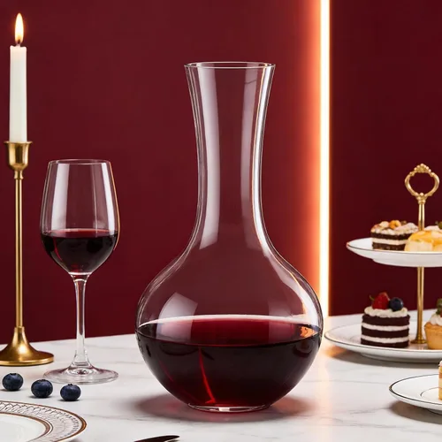 Vista 8 de KAMMAK Decantador, decantador de vino de cristal de 32.1 fl oz, jarra