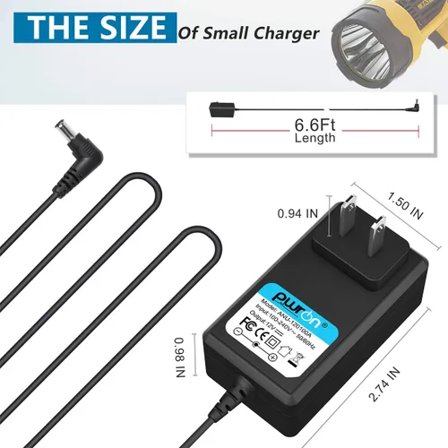 Vista 5 de Adaptador de CA compatible con Stanley Fatmax SL10LEDS 10 vatios Li-ION LED foco recargable, SL1M09 SL5W09 HID0109 FL5W10 FL3WBD linterna recargable