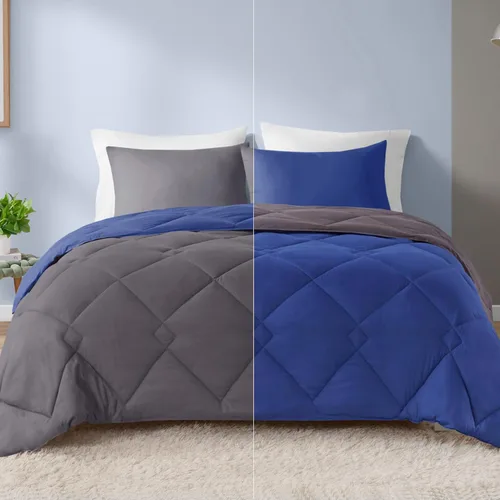 Vista 27 de Comfort Spaces Vixie Juego de Edredón Reversible - Cubierta Acolchada Geométrica Casual de Moda, Ropa de Cama Acogedora Alternativa de Plumón