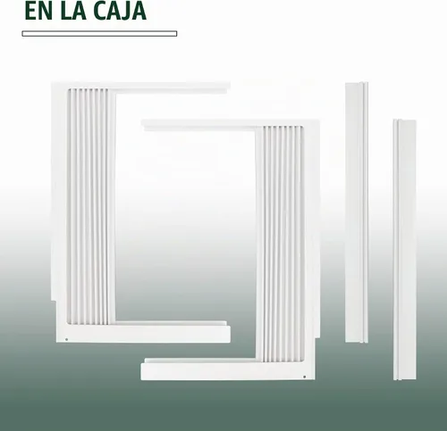 Vista 9 de Flehomo Paneles laterales de aire acondicionado de ventana con marco, panel lateral de CA de aislamiento ajustable para unidad de CA de ventana