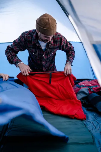 Vista 6 de Stansport Sleeping-Bags Stansport Fleece Sleeping Bag Rojo