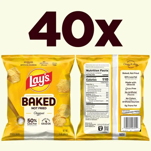 Vista 2 de Lay's Baked - Papas fritas horneadas, 0.87 onzas (paquete de 40)