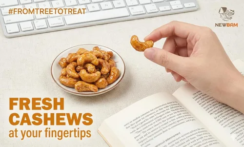 Vista 6 de NEWBAM Anacardos tostados con miel – 12 paquetes individuales de bocadillos (1.5 onzas cada uno) – Nueces dulces crujientes, aperitivo saludable