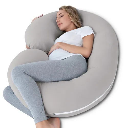 Vista 13 de INSEN Almohada de embarazo refrescante, almohada de maternidad para mujeres embarazadas (azul refrescante)