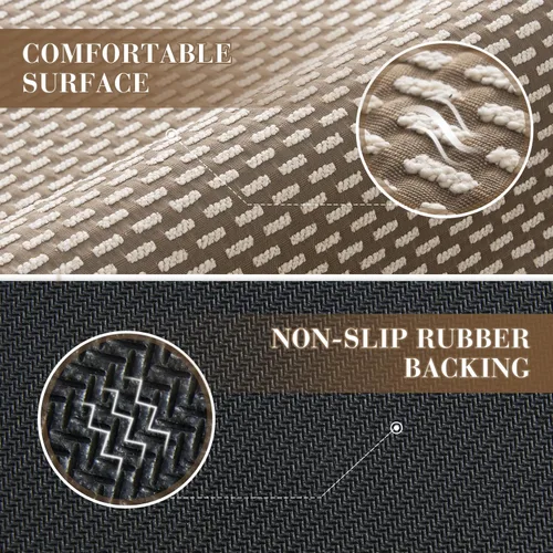 Vista 4 de RESARE Alfombra de baño antideslizante, lavable a máquina, súper absorbente, de secado rápido, suave y de apoyo, 17 x 24 pulgadas, color marrón