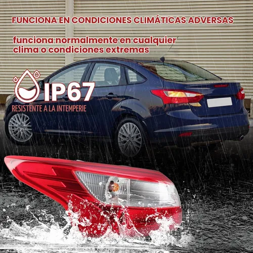 Vista 4 de Luz trasera compatible con Ford Focus Sedan 2012 2013 2014 con bombilla de repuesto FO2818151 (lado izquierdo del conductor)