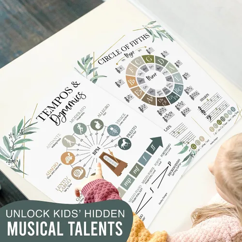 Vista 6 de Hadley Designs Decoración de aula de música – 9 pósteres de aula de música, pósteres de primaria, coro y solfeo, letreros de mano de solfeo e