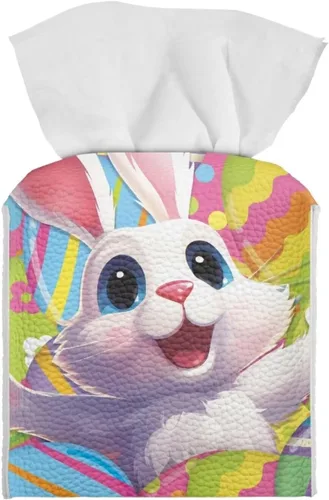 Vista 8 de Lindas decoraciones de ajolote con estampado de animales, caja de pañuelos de cuero, soporte de Navidad, organizador de papel de seda impermeable