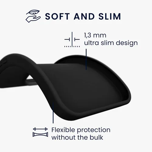 Vista 6 de kwmobile Funda compatible con Motorola Moto G Play (2023) - Funda protectora de silicona TPU suave y delgada - Negro mate