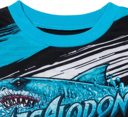 Vista 5 de Monster Jam Grave Digger Megalodon El Toro Loco - Camisa de pijama y pantalones cortos