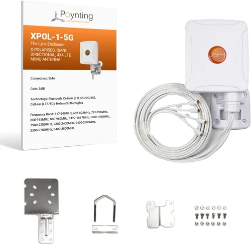 Vista 7 de Poynting Antena celular direccional XPOL-2-5G (sin T-Mobile) MIMO 2X2 4G/LTE 5G 698-3800 MHz 11dBi Cable de 32.8 ft Conector SMA