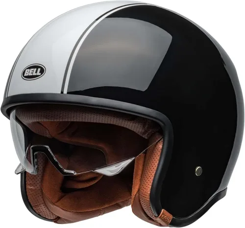 Vista 3 de Casco de motocicleta Bell TX501 Culture (negro brillante Rally/blanco - talla L)