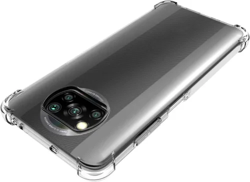 Vista 4 de USTIYA Caso para xiaomi poco X3 / Poco X3 Pro/Poco X3 NFC claro protector TPU cuatro esquinas cubierta transparente suave funda