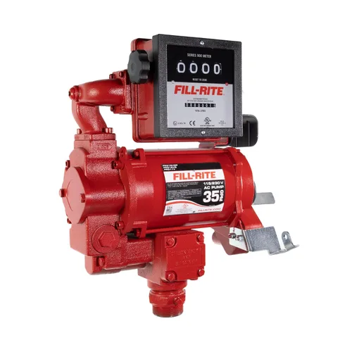 Vista 8 de Fill-Rite FR310VB 115V/230V 35 GPM Bomba de transferencia de combustible con manguera de descarga y boquilla automática (rojo)