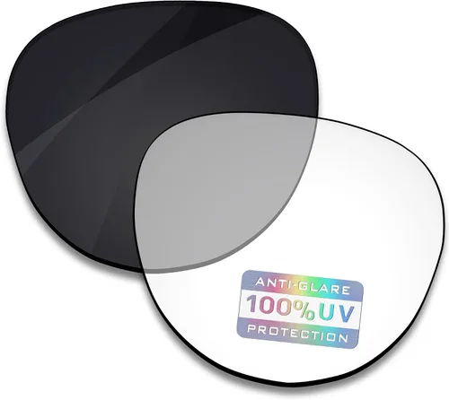 Vista 13 de Bowyer Lentes de repuesto para gafas Ray-Ban Meta Gen1 y 2 y 3 AI Espejo cromado negro.
