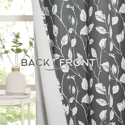 Vista 3 de KGORGE Cortinas opacas para sala de estar, aislamiento térmico, cortinas insonorizadas y cortinas estilo rústico estilo bohemio para cocina